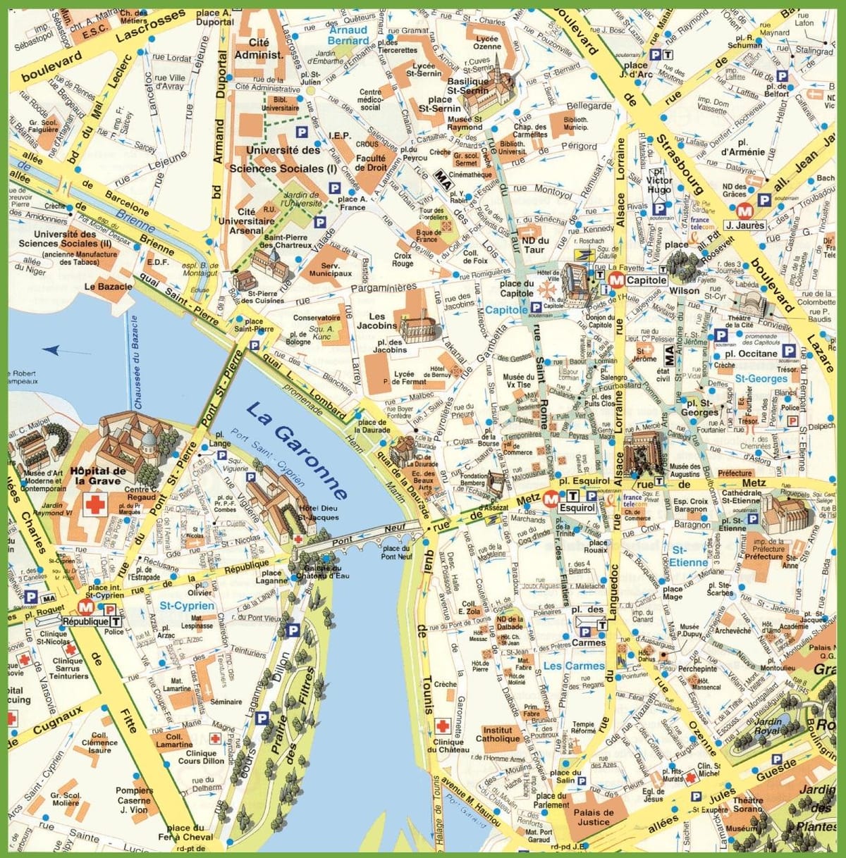 Tolosa estatuko mapa