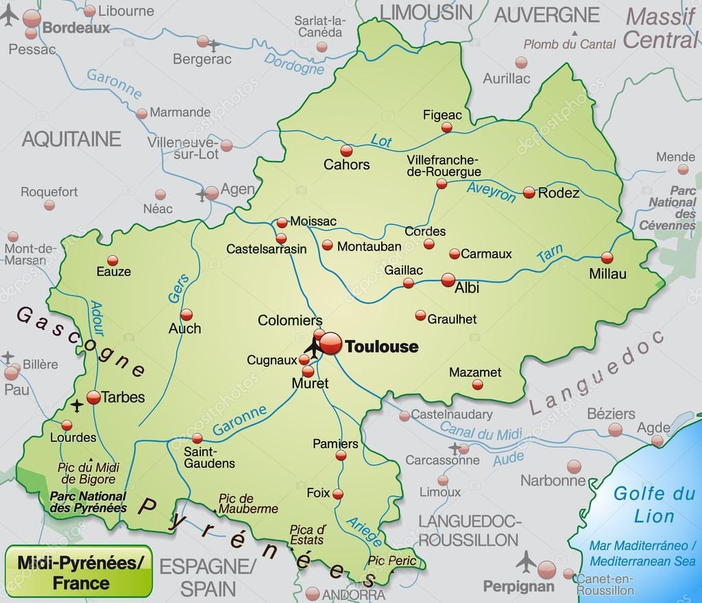 Tolosa eskualdeko mapa