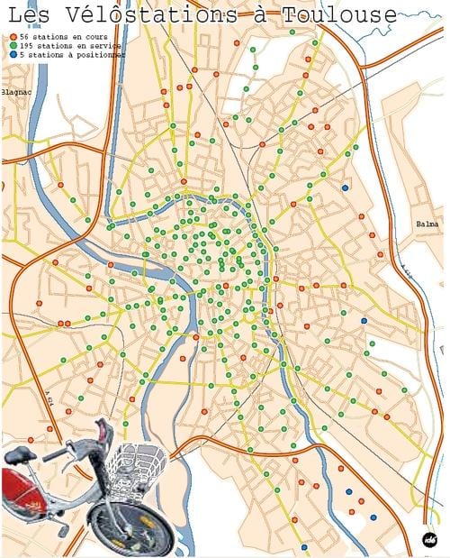 mapa Tolosa bizikleta