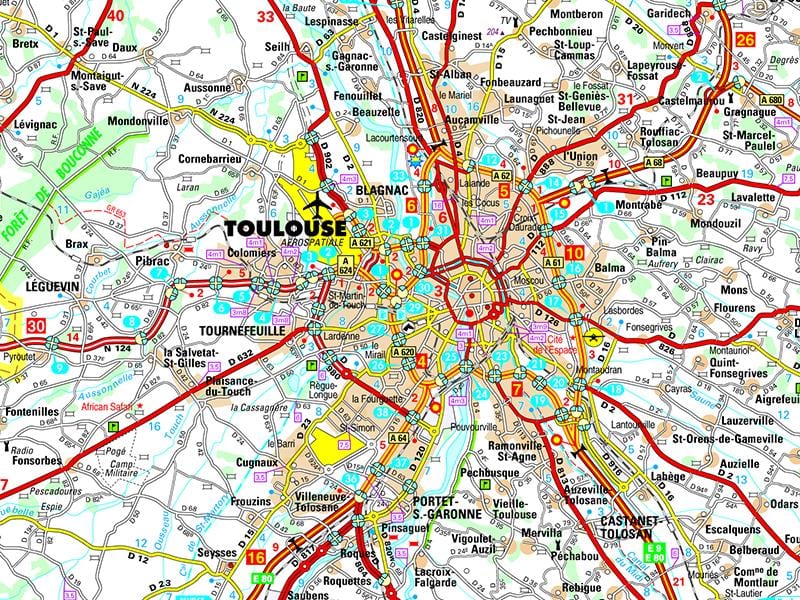 mapa Tolosa errepidea