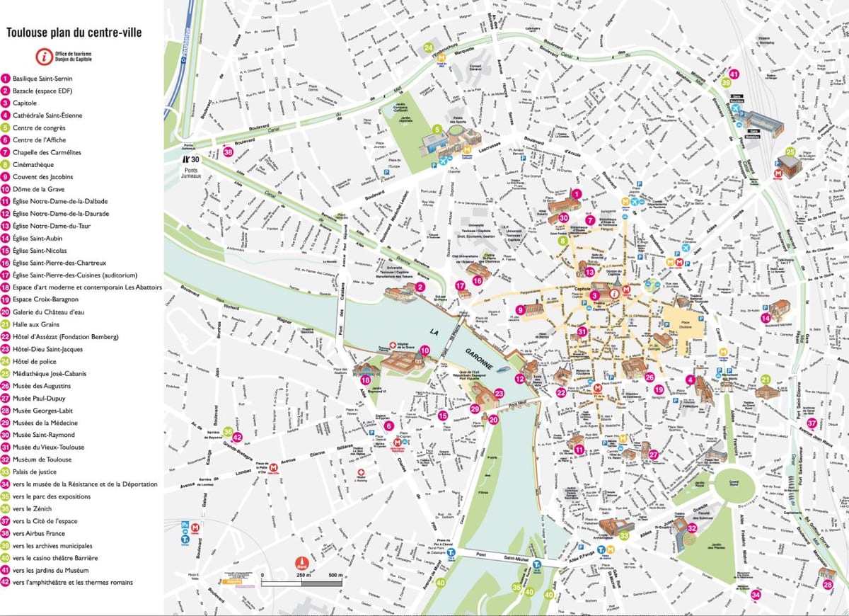 Tolosa turismo mapa