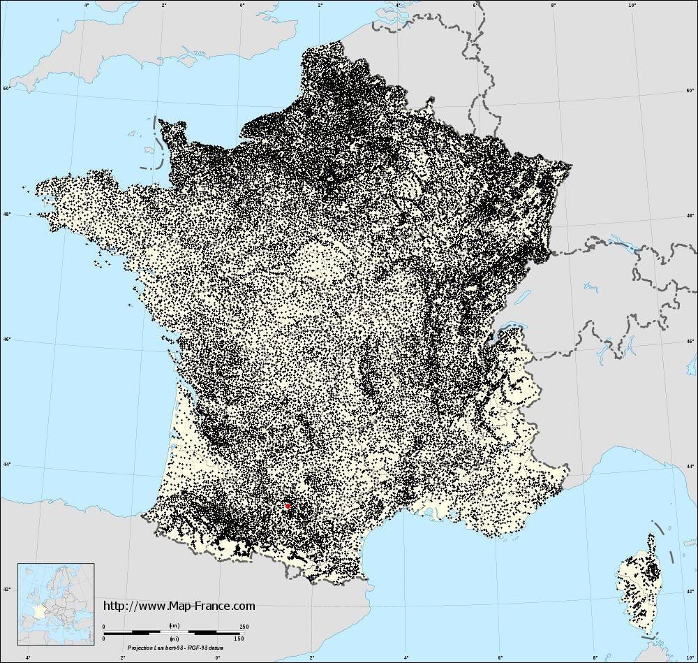 mapa Tolosa udalerriak